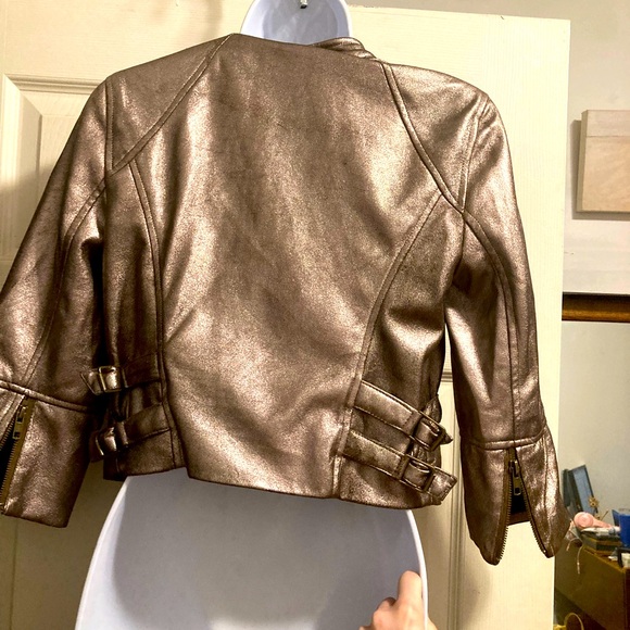 Gold/bronze colored Moto style jacket - Picture 4 of 4